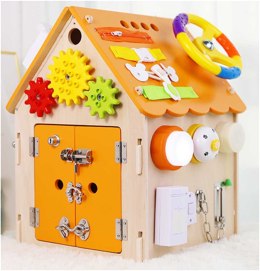 8w1 Wielofunkcyjny Interaktywny Drewniany Domekso