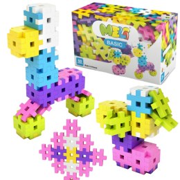 zestaw klocków konstrukcyjnych basic pink 50 elementów puzzle