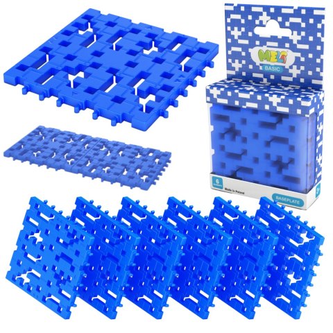 zestaw klocków płytek konstrukcyjnych basic baseplate blue 6 elementów