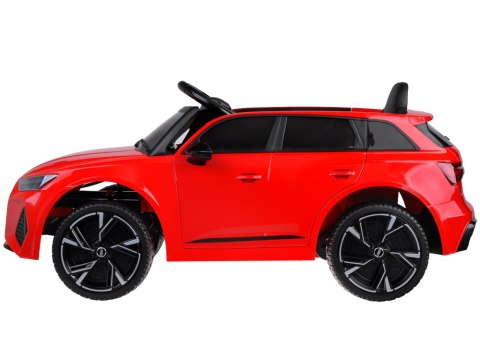 +Pilot +12V +SKÓRA +Koła EVA Auto na akumulator AUDI RS 6 dla dzieci