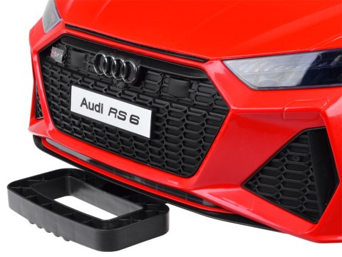 +Pilot +12V +SKÓRA +Koła EVA Auto na akumulator AUDI RS 6 dla dzieci