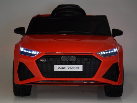 +Pilot +12V +SKÓRA +Koła EVA Auto na akumulator AUDI RS 6 dla dzieci