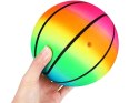 Gumowa kolorowa tęczowa lekka piłka do gry zabawy 9" 23cm dla dzieci