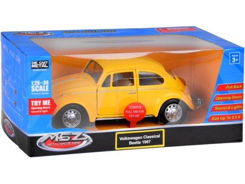 Auto kolekcjonerskie Volkswagen Classical Beetle 1967 1:36 metalowe