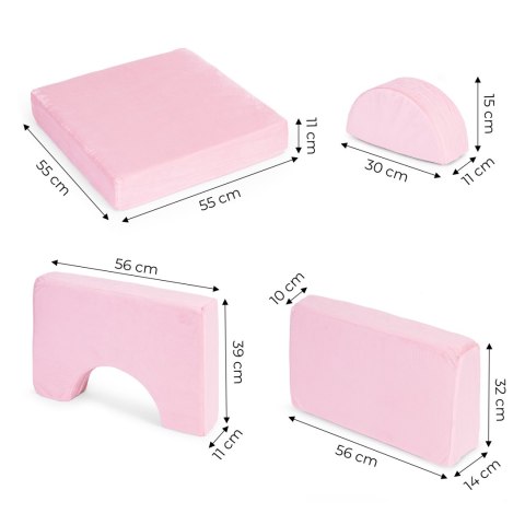 Sofa składana modułowa dla dzieci duża 2 osobowa DIY 8 miękkich poduch