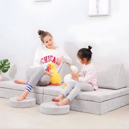 Sofa składana modułowa dla dzieci duża 2 osobowa DIY 8 miękkich poduch