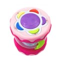 WOOPIE Bębenek Pozytywka Projektor 3w1 Zabawka Muzyczna dla Niemowląt + Walec Roller do Nauki Raczkowania