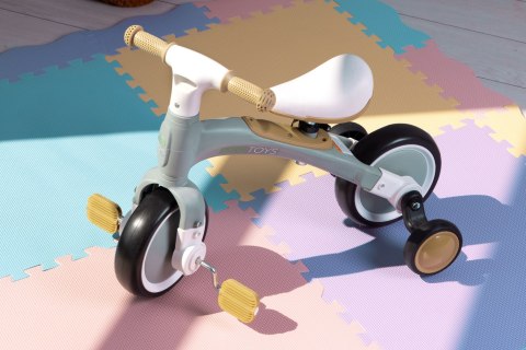 Rower rowerek biegowy z pedałami - treningowy kółka boczne 3W1 zielony ECOTOYS Rower rowerek biegowy z pedałami - treningowy kółka boczne 3W1 zielony ECOTOYS