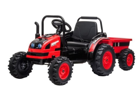Traktor na Akumulator z Przyczepą HL388 Czerwony Traktor na Akumulator z Przyczepą HL388 Czerwony