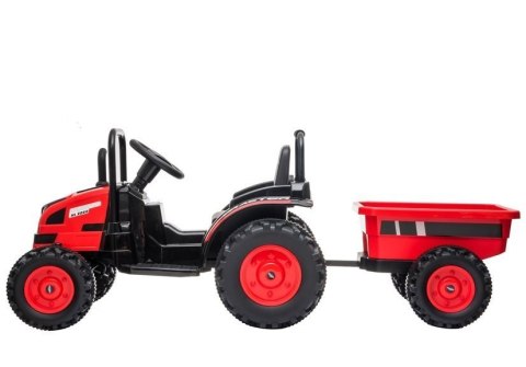 Traktor na Akumulator z Przyczepą HL388 Czerwony Traktor na Akumulator z Przyczepą HL388 Czerwony