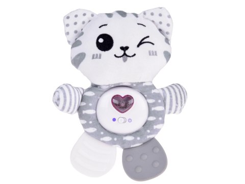 Gryzak zabawka 3w1 Kotek interaktywna maskotka grająca grzechotka