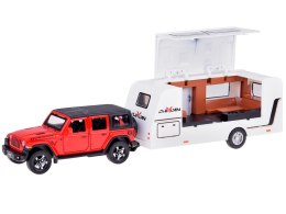 Auto na wakacje Samochód terenowy + Przyczepa kempingowa światła