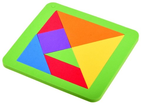 Puzzle piankowe układanka logiczna tangram wielokolorowa układanka
