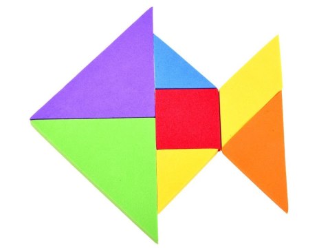 Puzzle piankowe układanka logiczna tangram wielokolorowa układanka