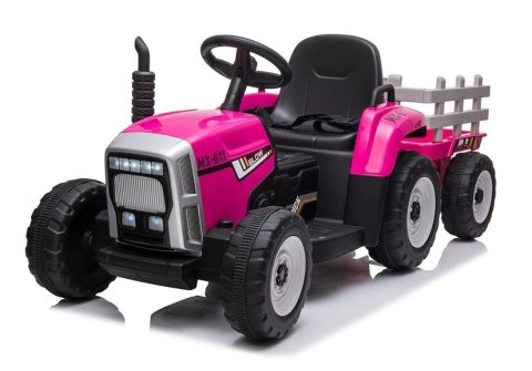 Traktor na Akumulator z Przyczepą XMX611 Różowy Traktor na Akumulator z Przyczepą XMX611 Różowy