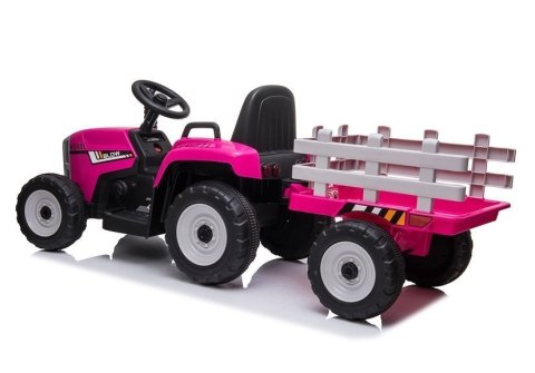 Traktor na Akumulator z Przyczepą XMX611 Różowy Traktor na Akumulator z Przyczepą XMX611 Różowy