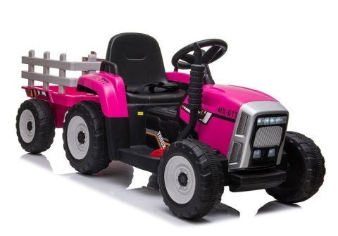 Traktor na Akumulator z Przyczepą XMX611 Różowy Traktor na Akumulator z Przyczepą XMX611 Różowy