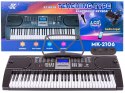 Keyboard Organy 61 Klawiszy Zasilacz Mikrofon MK-2106 Przecena 3