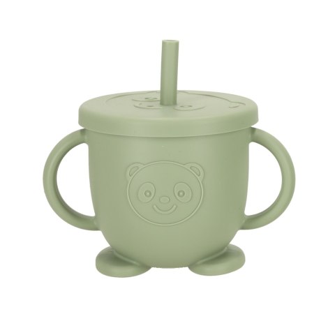 Naczynia silikonowe dla dzieci sowa milita zielony