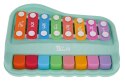 Pianinko Cymbałki Zielone 2w1 keyboard