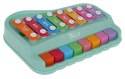 Pianinko Cymbałki Zielone 2w1 keyboard