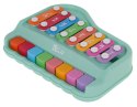 Pianinko Cymbałki Zielone 2w1 keyboard