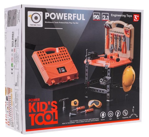 Warsztat z narzędziami Małego Majsterkowicza 90el. wiertarka klucze -