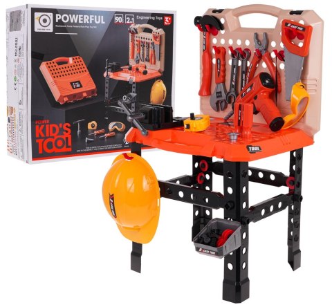 Warsztat z narzędziami Małego Majsterkowicza 90el. wiertarka klucze -