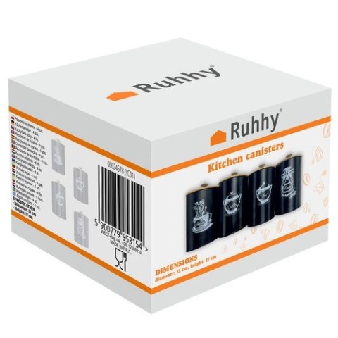 Pojemniki kuchenne pojemnik przyprawy herbate kawę - 4 szt. Ruhhy