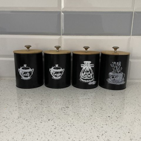 Pojemniki kuchenne pojemnik przyprawy herbate kawę - 4 szt. Ruhhy