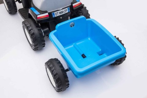 Traktor Na Akumulator z Przyczepą A009 Niebieski Traktor Na Akumulator z Przyczepą A009 Niebieski