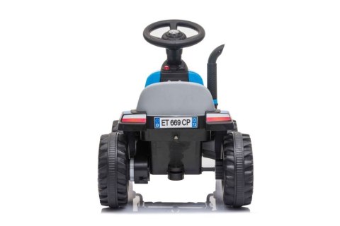 Traktor Na Akumulator z Przyczepą A009 Niebieski Traktor Na Akumulator z Przyczepą A009 Niebieski