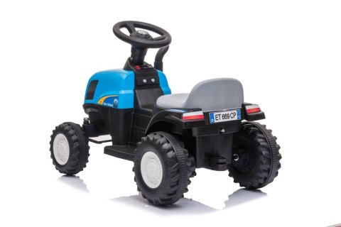 Traktor Na Akumulator z Przyczepą A009 Niebieski Traktor Na Akumulator z Przyczepą A009 Niebieski