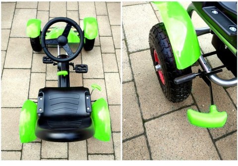Gokart na Pedały Pompowane Koła GM18 Zielony