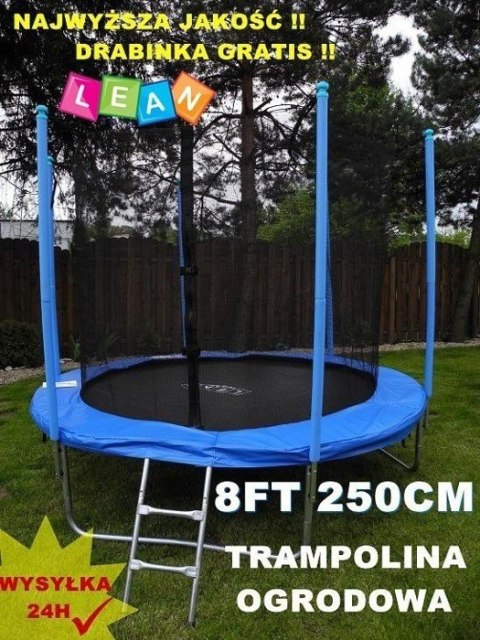TRAMPOLINA 250cm SIATKA WEWNĘTRZNA 8FT NOWY MODEL