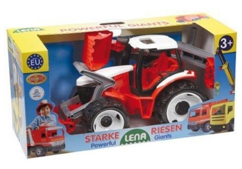 Traktor LENA Spychacz Koparka Czerwono Biała 104CM