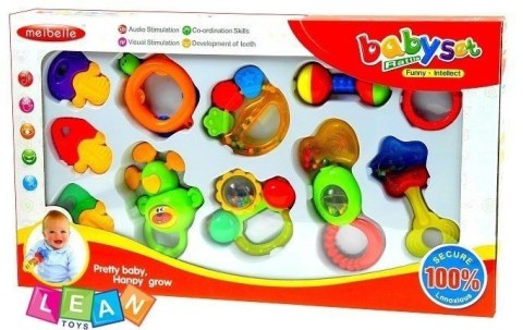 ZESTAW GRZECHOTEK W KARTONIE10SZT BABY SET
