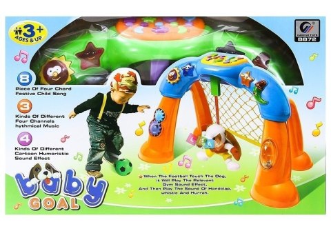 Interaktywna Kolorowa Bramka z Misiem + Piłka