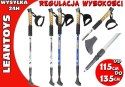 Kijki nordic walking regulacja wysokości 4kolory