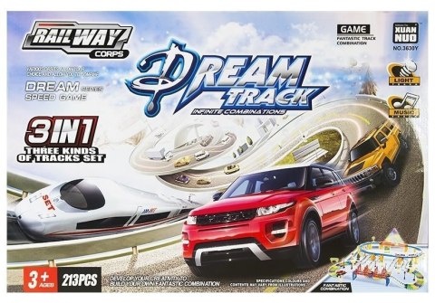 Tor DreamTrack 213Pcs 3w1 Kolejka Światło Dźwięk
