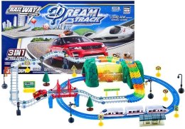 Tor Samochodowy Kolejka Pociąg Dream 3w1 Światło