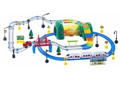 Tor Samochodowy Kolejka Pociąg Dream 3w1 Światło