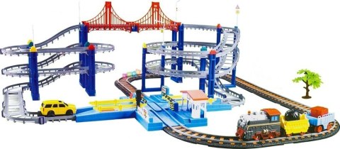 Tor Zjeżdżalnia Kolejka Na Baterie Światło Dźwięk