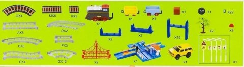 Tor Zjeżdżalnia Kolejka Na Baterie Światło Dźwięk