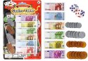 Zestaw Banknotów Pieniądze Monety Kości