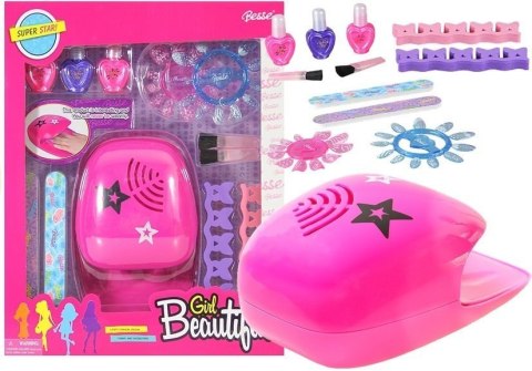 Zestaw Do Paznokci Lakiery Pilniczki + Lampa