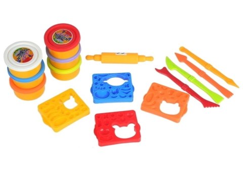 Zestaw Ciastolina z Foremkami Zwierzątek i Wałkiem