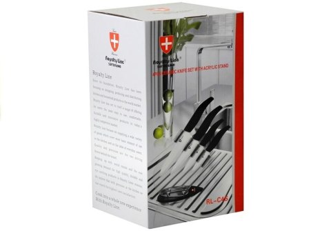 Zestaw noży kuchennych na stojaku