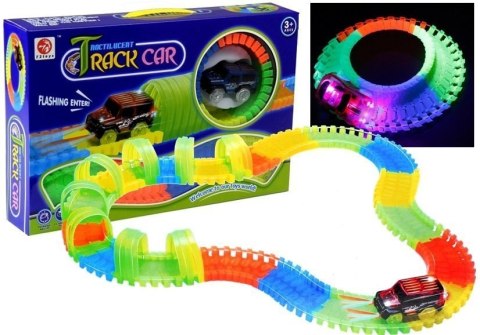 Neonowy Tor Samochodowy 128PCS Świecące Autko