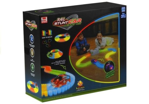 Tor Samochodowy Neonowy z Mostem 169 el+Auta LED